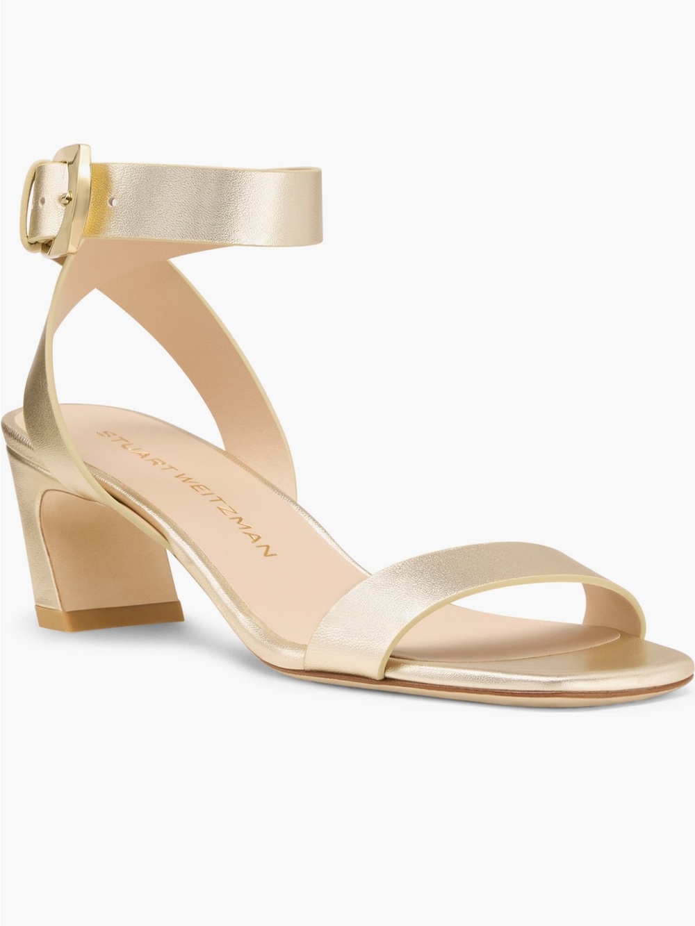 NEW Stuart Weitzman Sai Sandal 50 in Light Gold